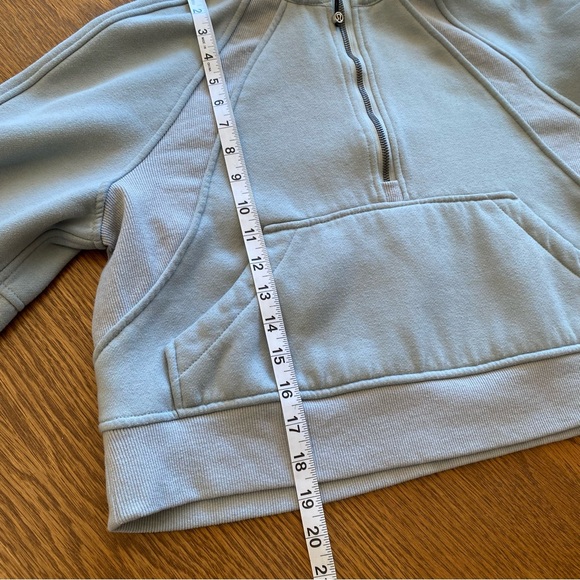 Lululemon half Zip up Crop Hoodie Womens XS/Small Light Blue - Picture 2 of 5